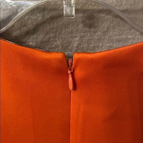 Calvin Klein Elegant Orange Sleeveless Dress Size 4 - Picture 5 of 8